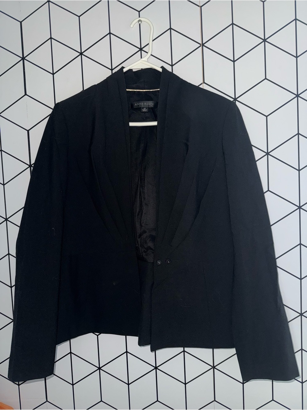 Anne Klein Black Open-Front Blazer with Two Short Straight Skirts